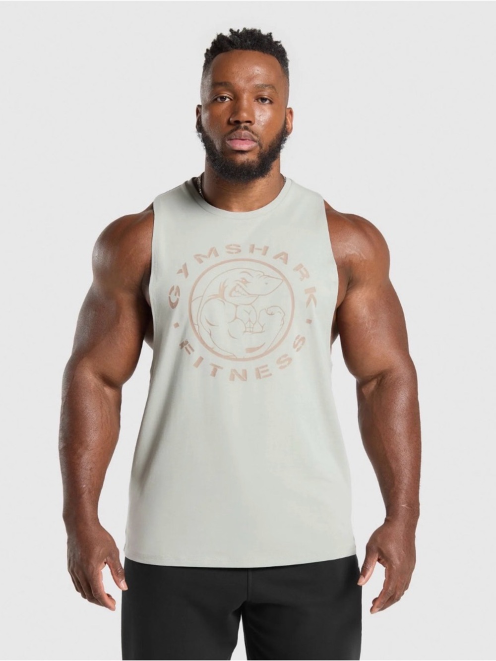 Gymshark Men’s Legacy Drop Arm Graphic Tank NWT Size L Slim Fit